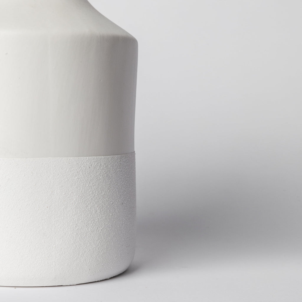 Minimalist Two-Tone Matte Ceramic Vase – 7.5" Modern Vase