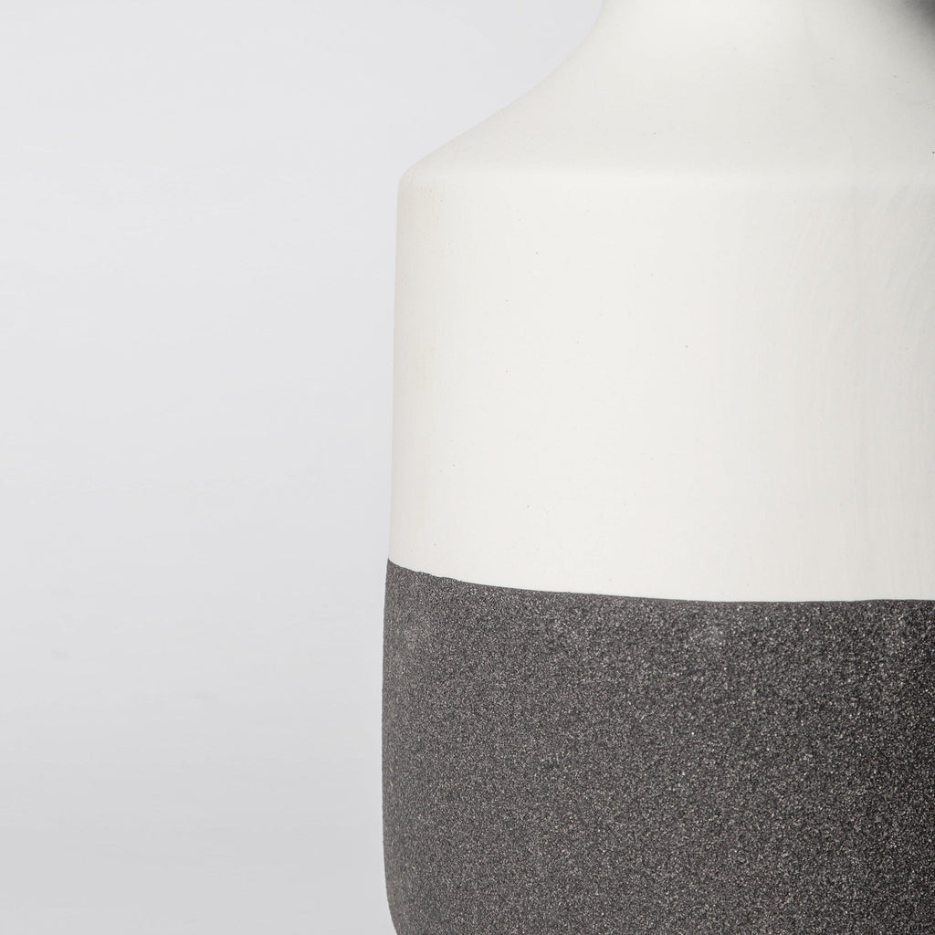 Minimalist Two-Tone Matte Ceramic Vase – 7.5" Modern Vase
