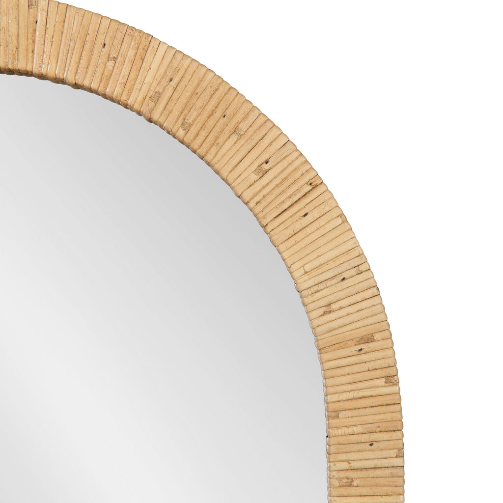 Rahfy Rattan Arch Wall Mirror – Boho Arched Mirror in 3 Finishes