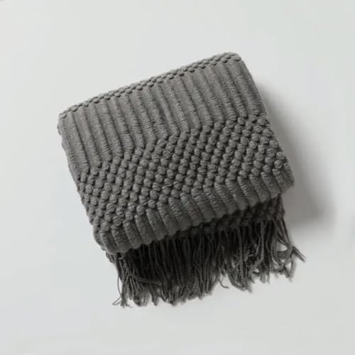 Striped Knit Fringe Throw Blanket 50x60 – 10 Colors