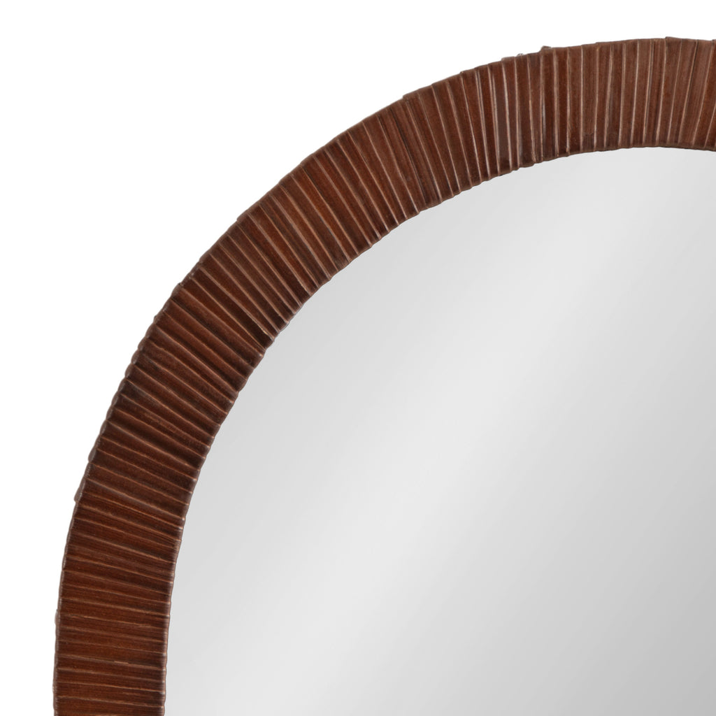 Rahfy Rattan Arch Wall Mirror – Boho Arched Mirror in 3 Finishes