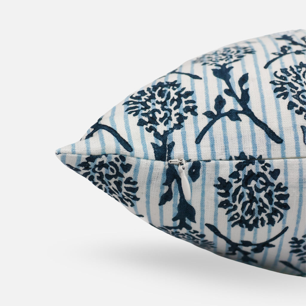 Nikhar Pure Linen Pillow Cover – Azure Blue