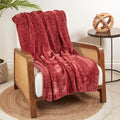 Chunky Knit Chenille Throw Blanket 50x60 – Soft Cozy Throw in 7 Colors