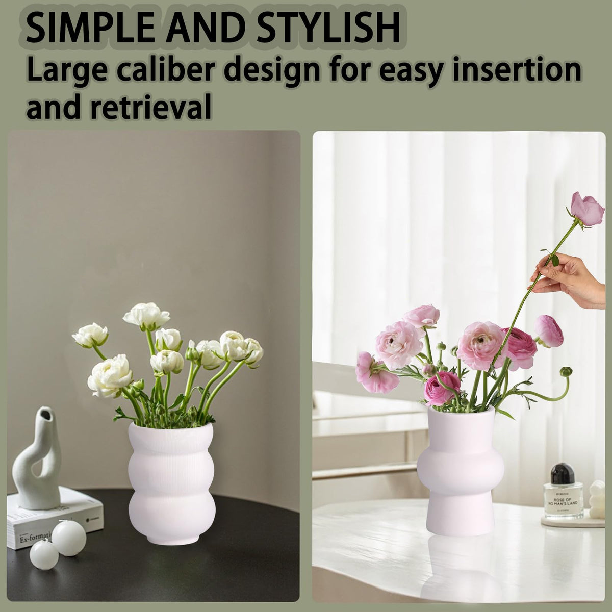 White Ceramic Bud Vase Set of 10 – Small 5" Mini Vases for Centerpieces