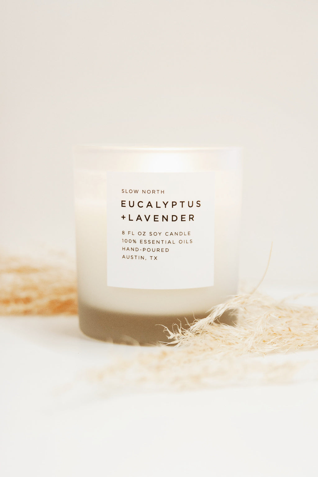 Eucalyptus + Lavender Soy Candle – Calming Spa Scent Candle