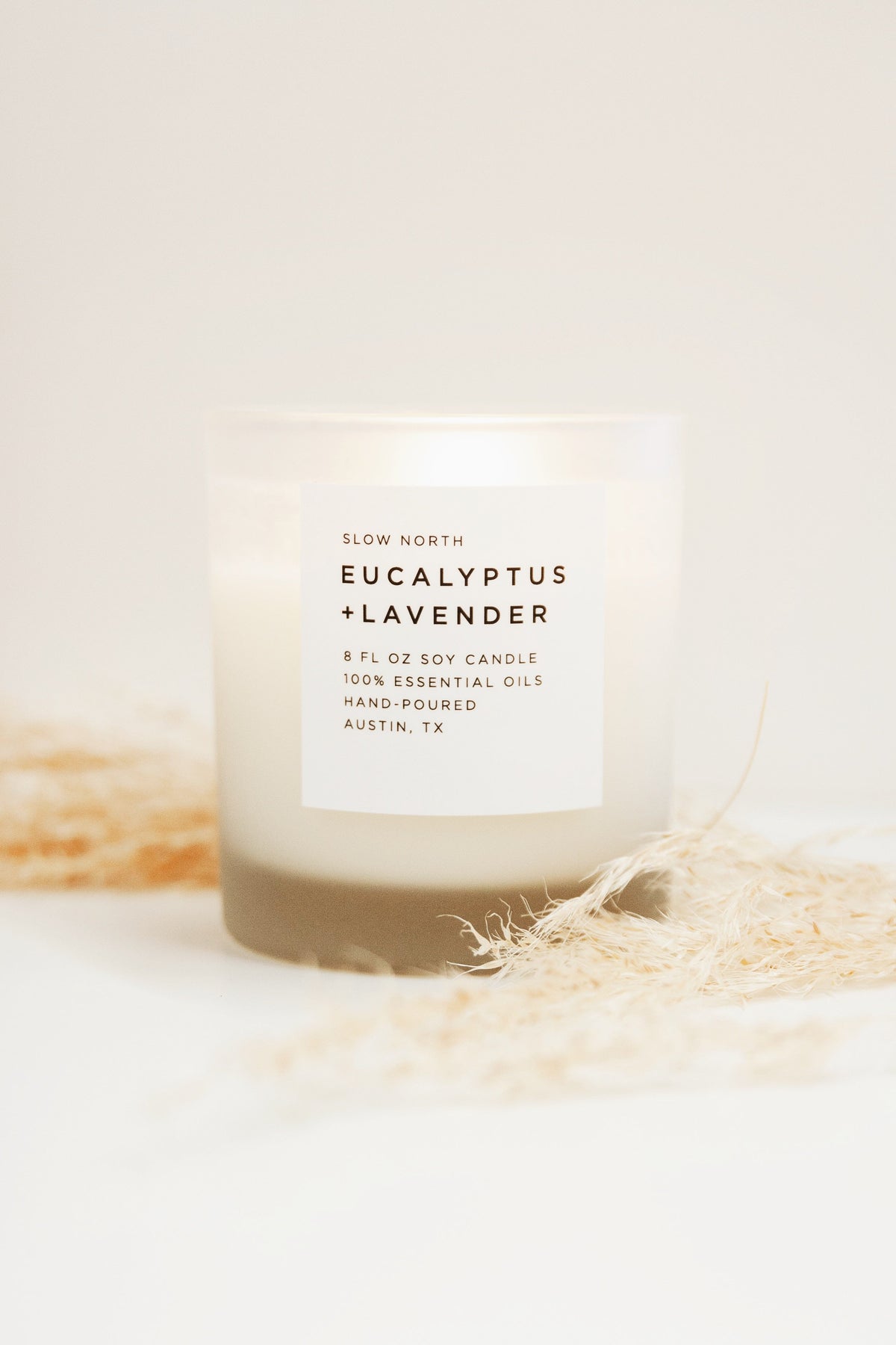 Eucalyptus + Lavender Soy Candle – Calming Spa Scent Candle
