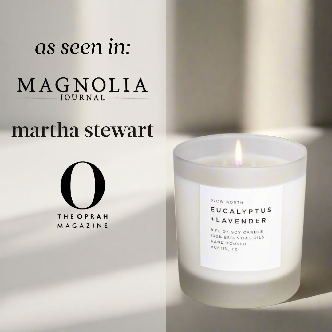 Eucalyptus + Lavender Soy Candle – Calming Spa Scent Candle