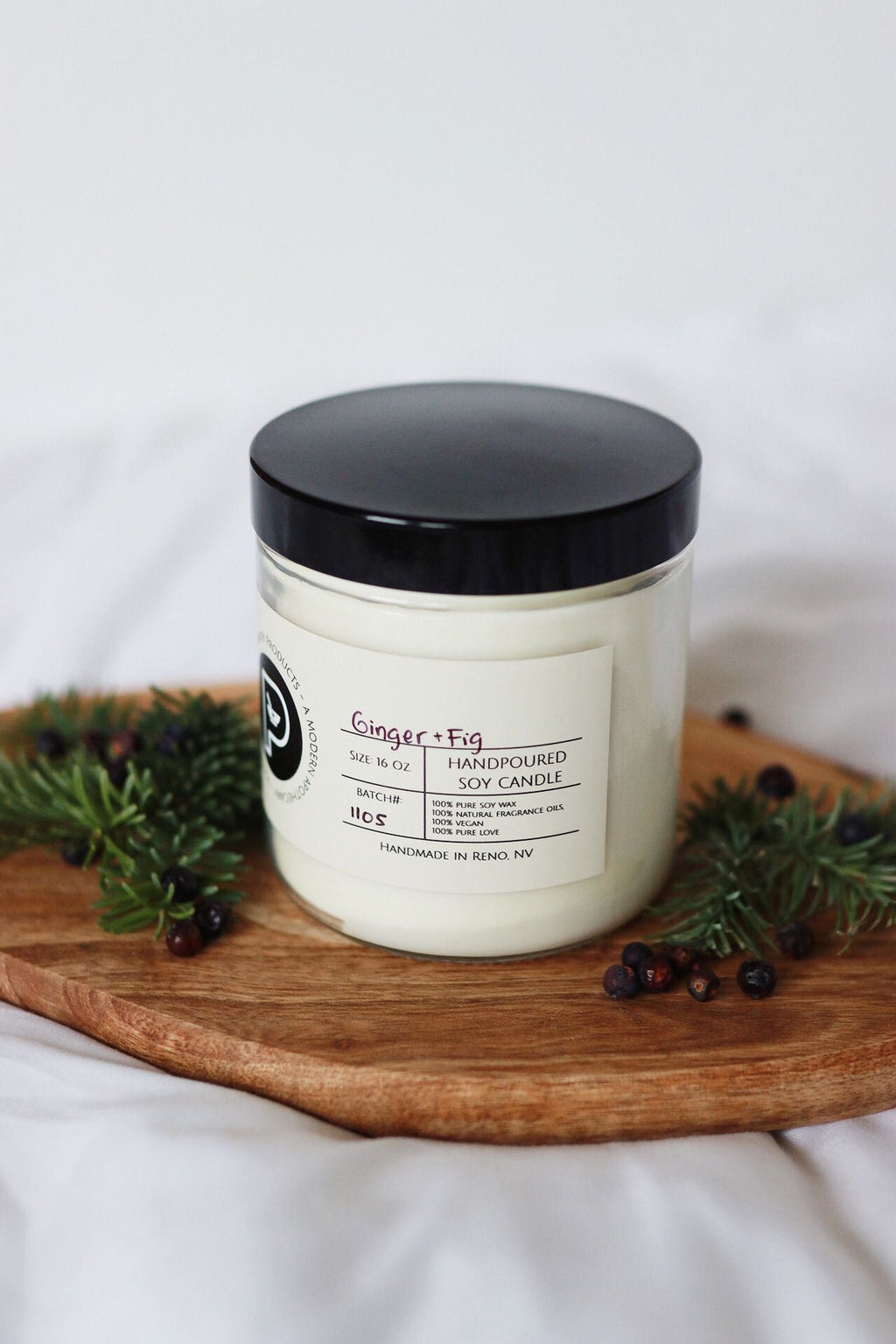 Hand-Poured Soy Wax Candle – Clean-Burning & Phthalate-Free