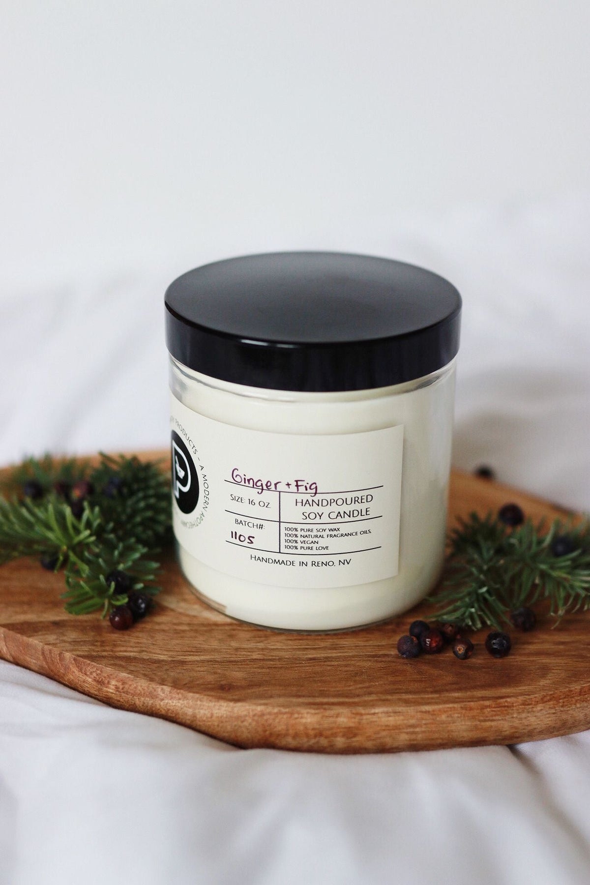 Hand-Poured Soy Wax Candle – Clean-Burning & Phthalate-Free