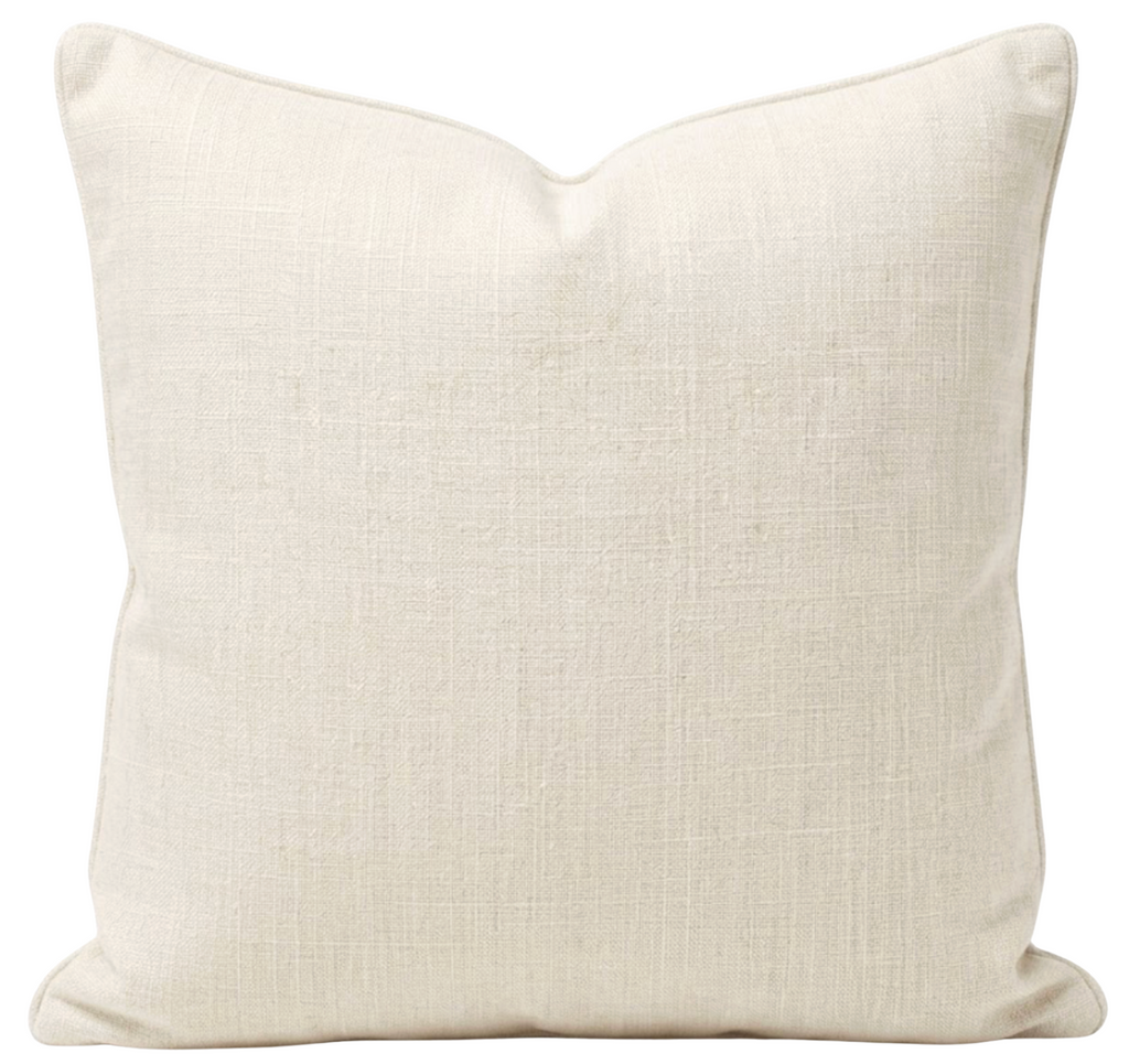 Dash Dot Linen Pillow Cover in Chalk – Designer Throw Pillow Cover