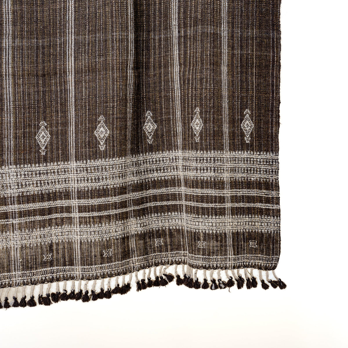 Bronzite Handwoven Indian Wool Throw Blanket – Warm Brown