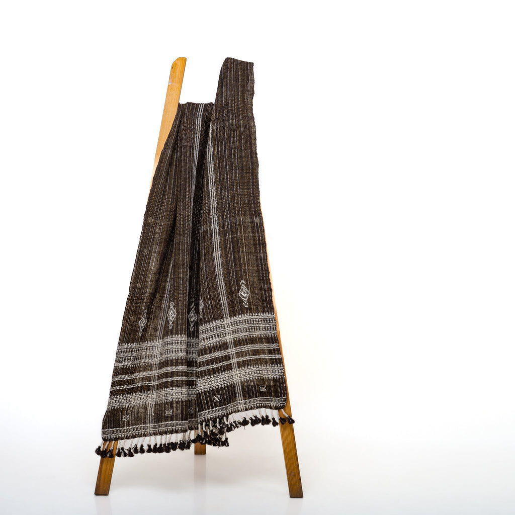 Bronzite Handwoven Indian Wool Throw Blanket – Warm Brown
