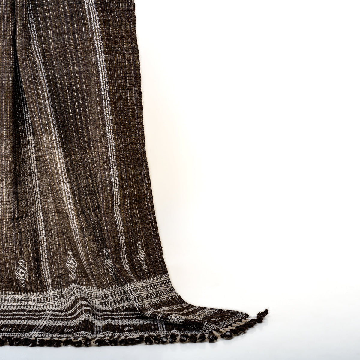 Bronzite Handwoven Indian Wool Throw Blanket – Warm Brown