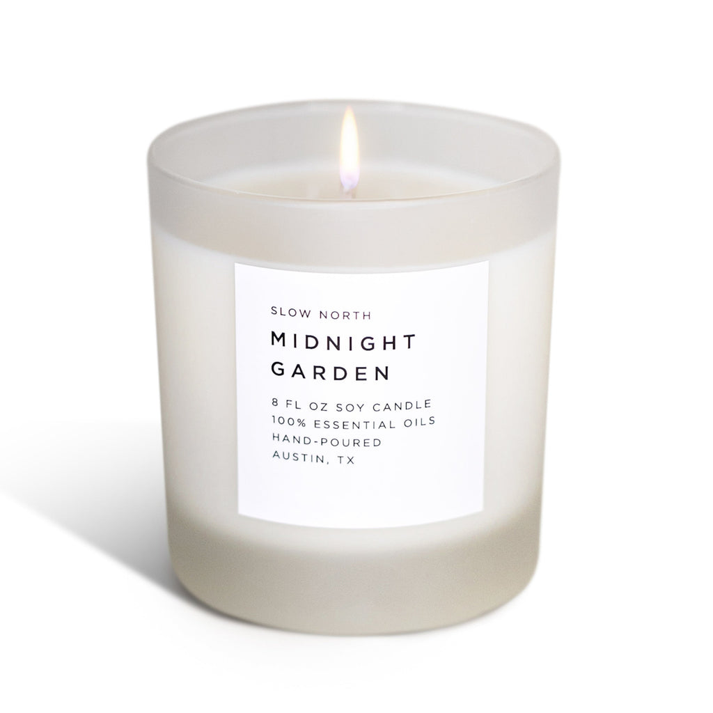 Midnight Garden Soy Candle – Lavender, Rosemary & Geranium