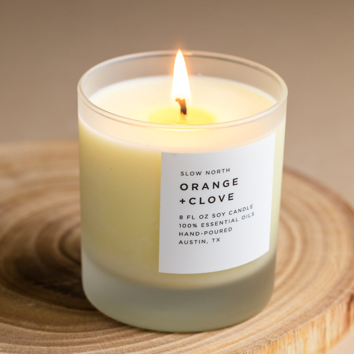 Orange + Clove Soy Candle – Cozy Citrus & Spice Holiday Candle