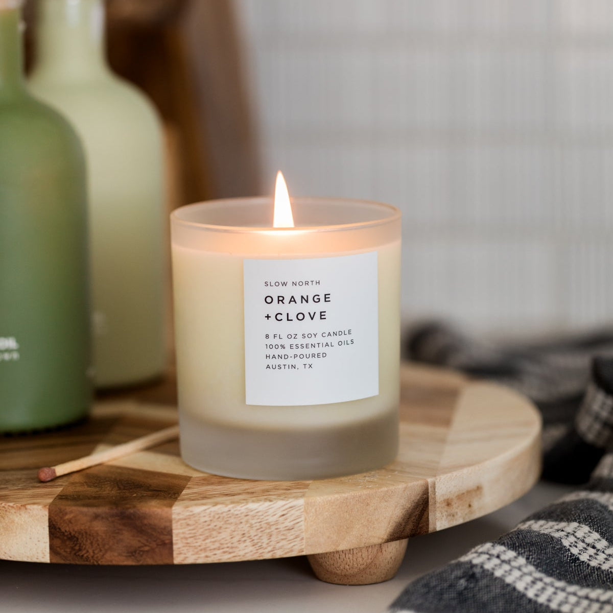 Orange + Clove Soy Candle – Cozy Citrus & Spice Holiday Candle