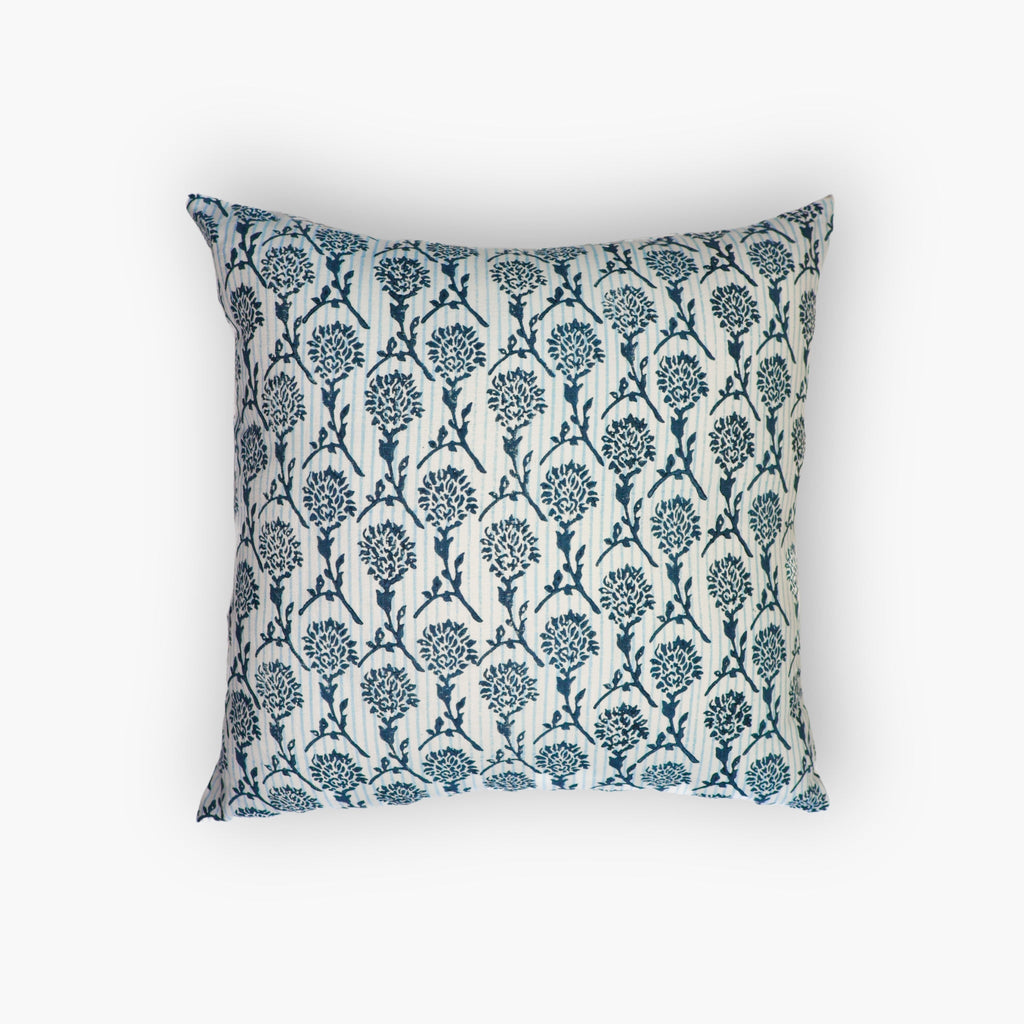 Nikhar Pure Linen Pillow Cover, Azure Blue