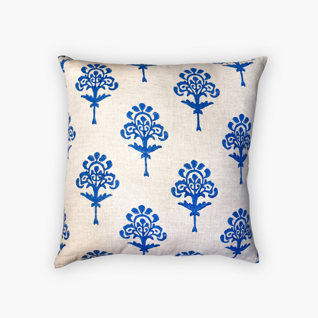 Blue Harmony Pure Linen Pillow Cover