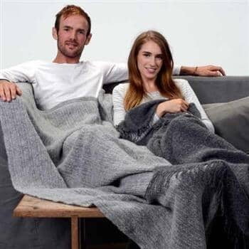 Aurora Knit Alpaca Throw Blanket