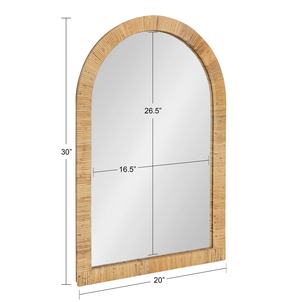 Rahfy Rattan Arch Wall Mirror – Boho Arched Mirror in 3 Finishes