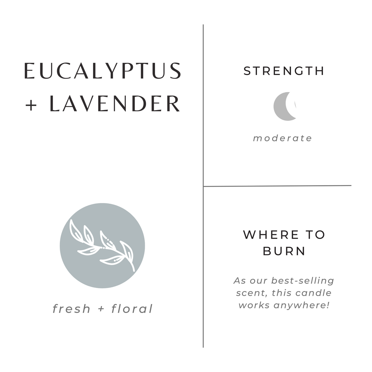 Eucalyptus + Lavender Soy Candle – Calming Spa Scent Candle