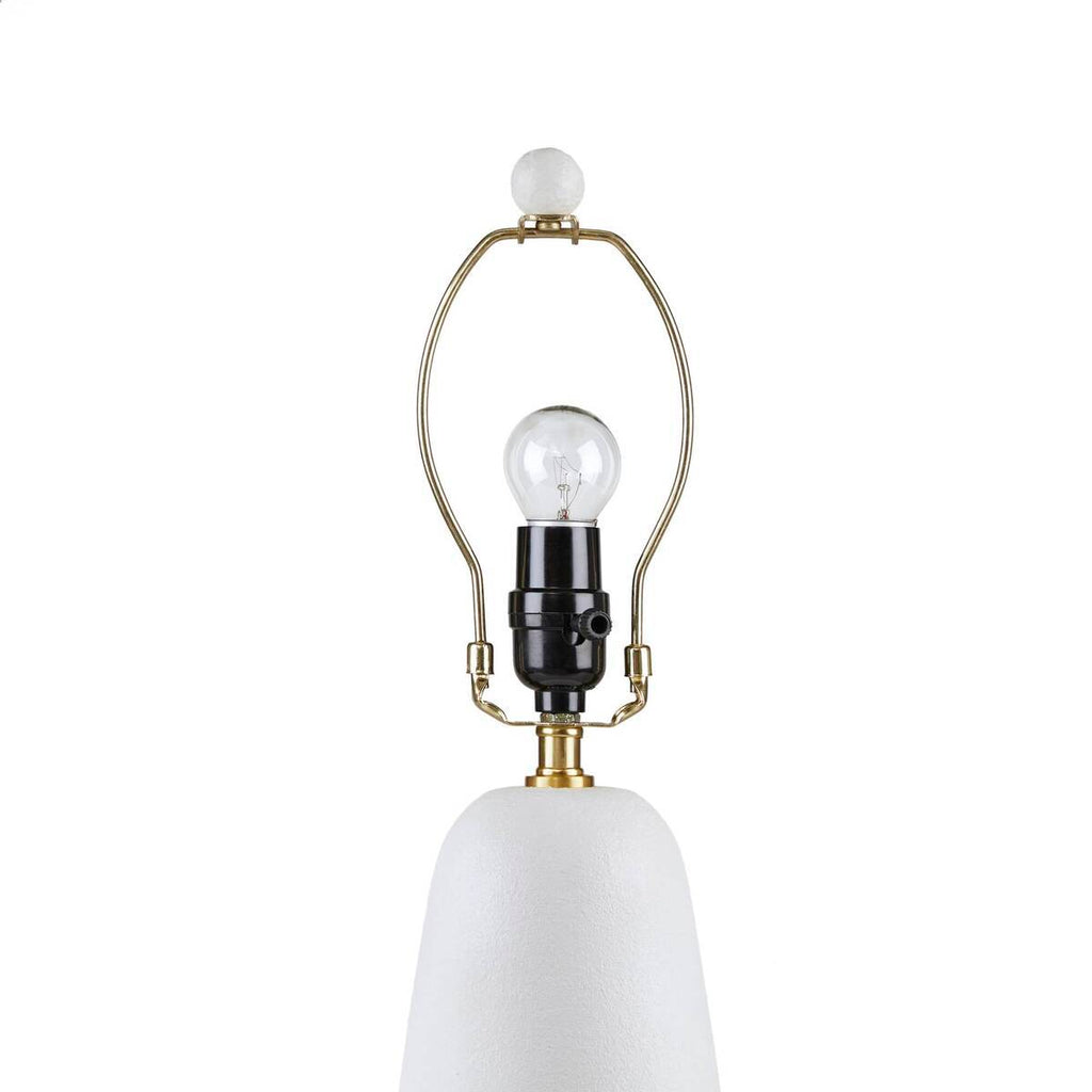 Textured White Ceramic Table Lamp with Fluted Pleated Shade – 21" Lamp
