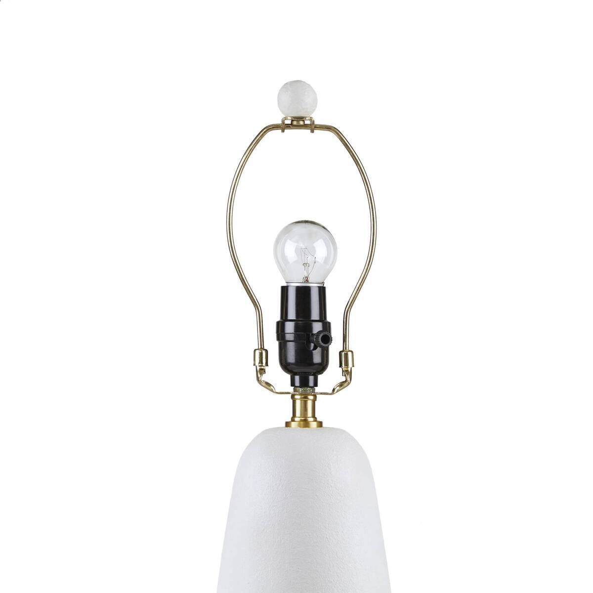 Textured White Ceramic Table Lamp with Fluted Pleated Shade – 21" Lamp