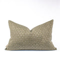 Anandi Fern Block-Print Linen Lumbar Pillow Cover