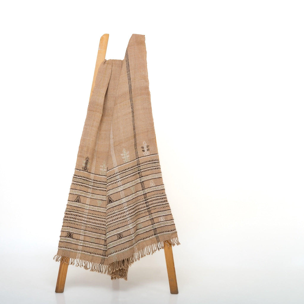 Ruby Handwoven Indian Wool Throw Blanket – Rust Orange
