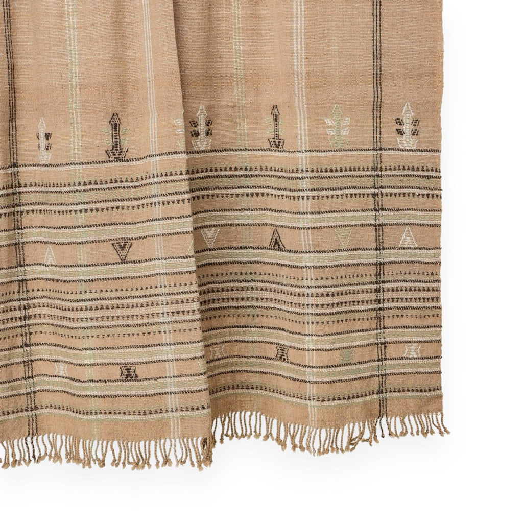 Ruby Handwoven Indian Wool Throw Blanket – Rust Orange