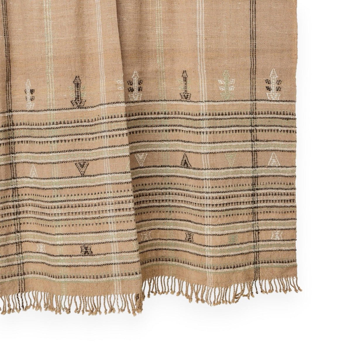 Ruby Handwoven Indian Wool Throw Blanket – Rust Orange