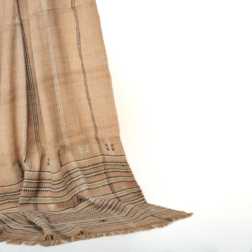 Ruby Handwoven Indian Wool Throw Blanket – Rust Orange